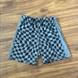 Hanna Andersson Gray and Black Checkered Shorts